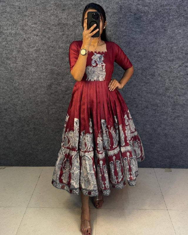 Summer Special Kalamkari khalahasti  kota maxi