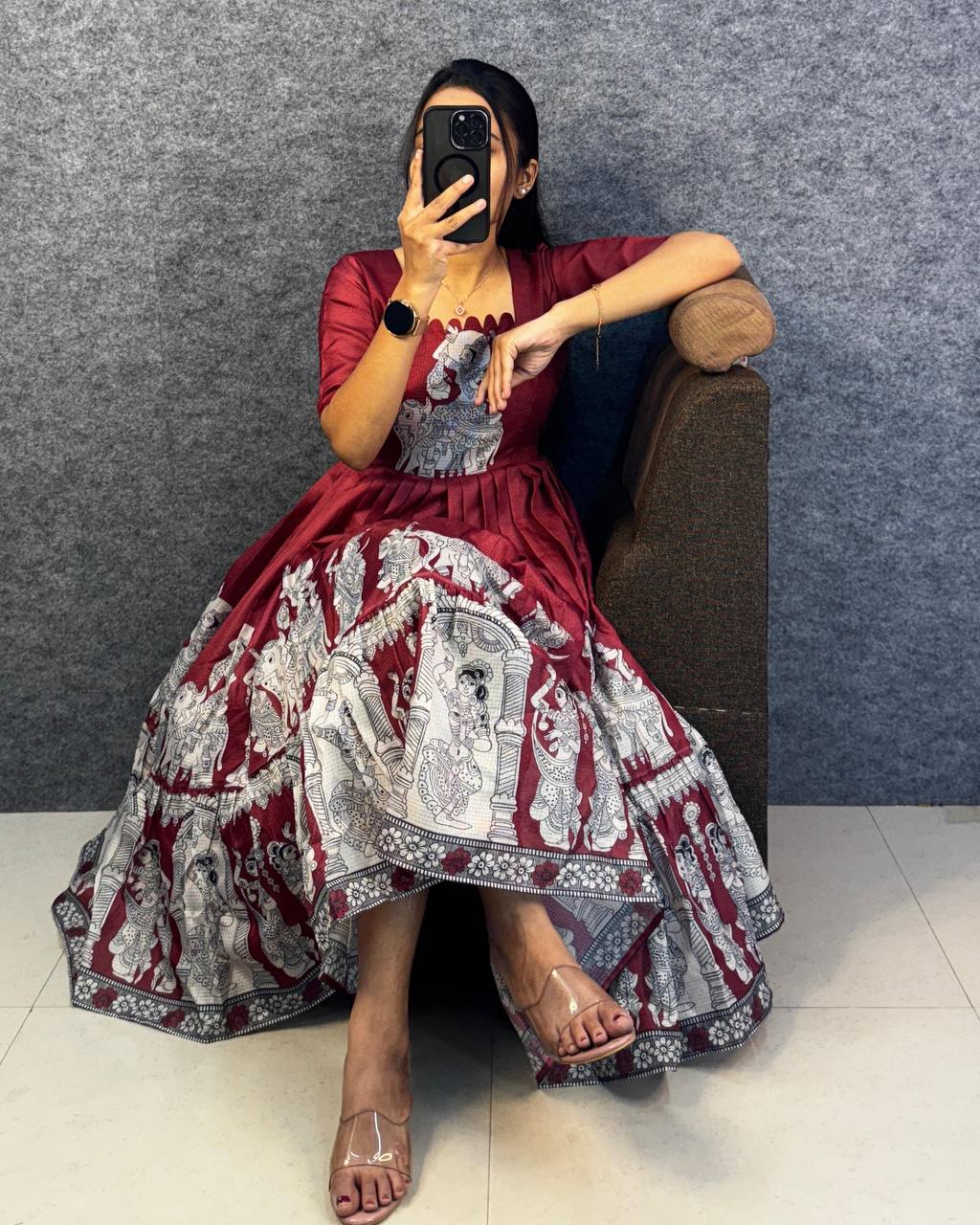 Summer Special Kalamkari khalahasti  kota maxi