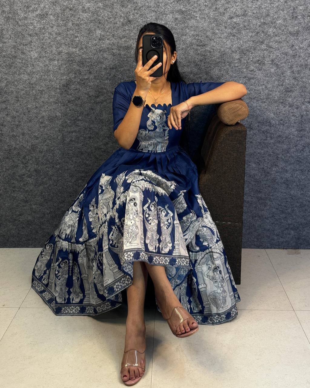 Summer Special Kalamkari khalahasti  kota maxi