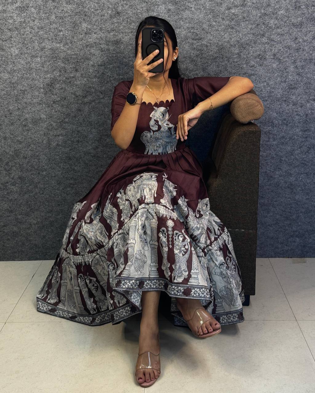 Summer Special Kalamkari khalahasti  kota maxi