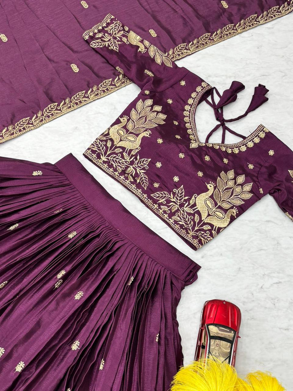 Heavy Embroidery Thread Work Grand Lehenga Choli