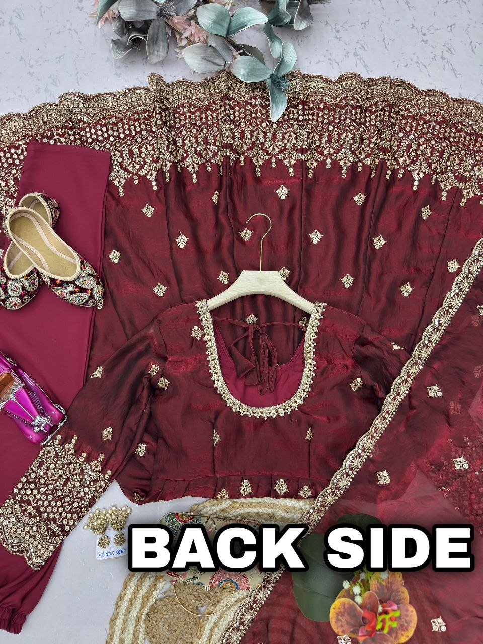 Launching Designer Party Wear Look Gown With Duppata And Pent