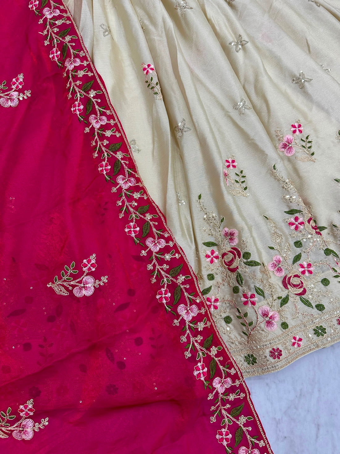 Elegant Chinon Embroidered Festival Lehenga Choli