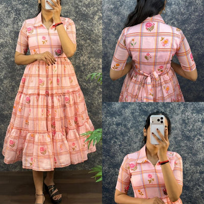 Summer Special Pure Soft Mal Chanderi Maxi Gown
