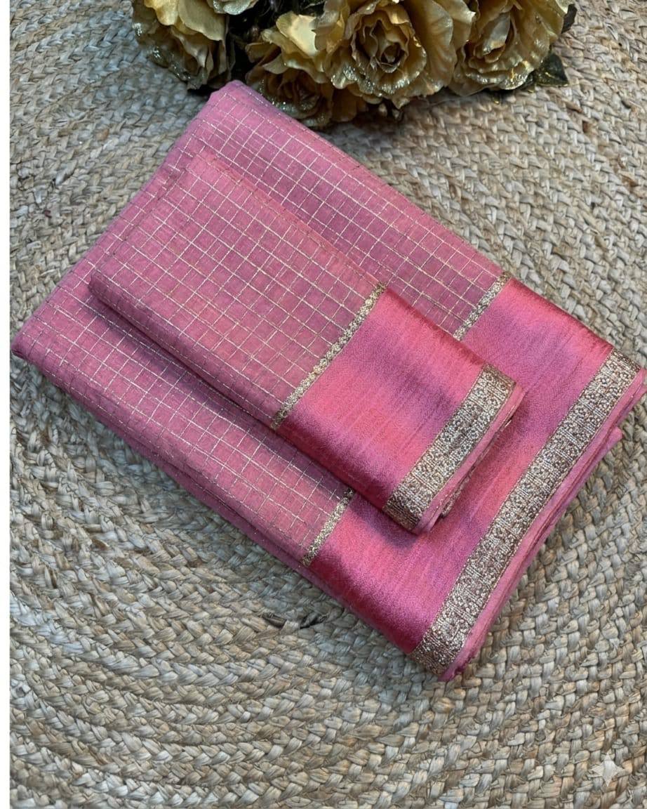 Royal Grid Viscose Georgette Saree