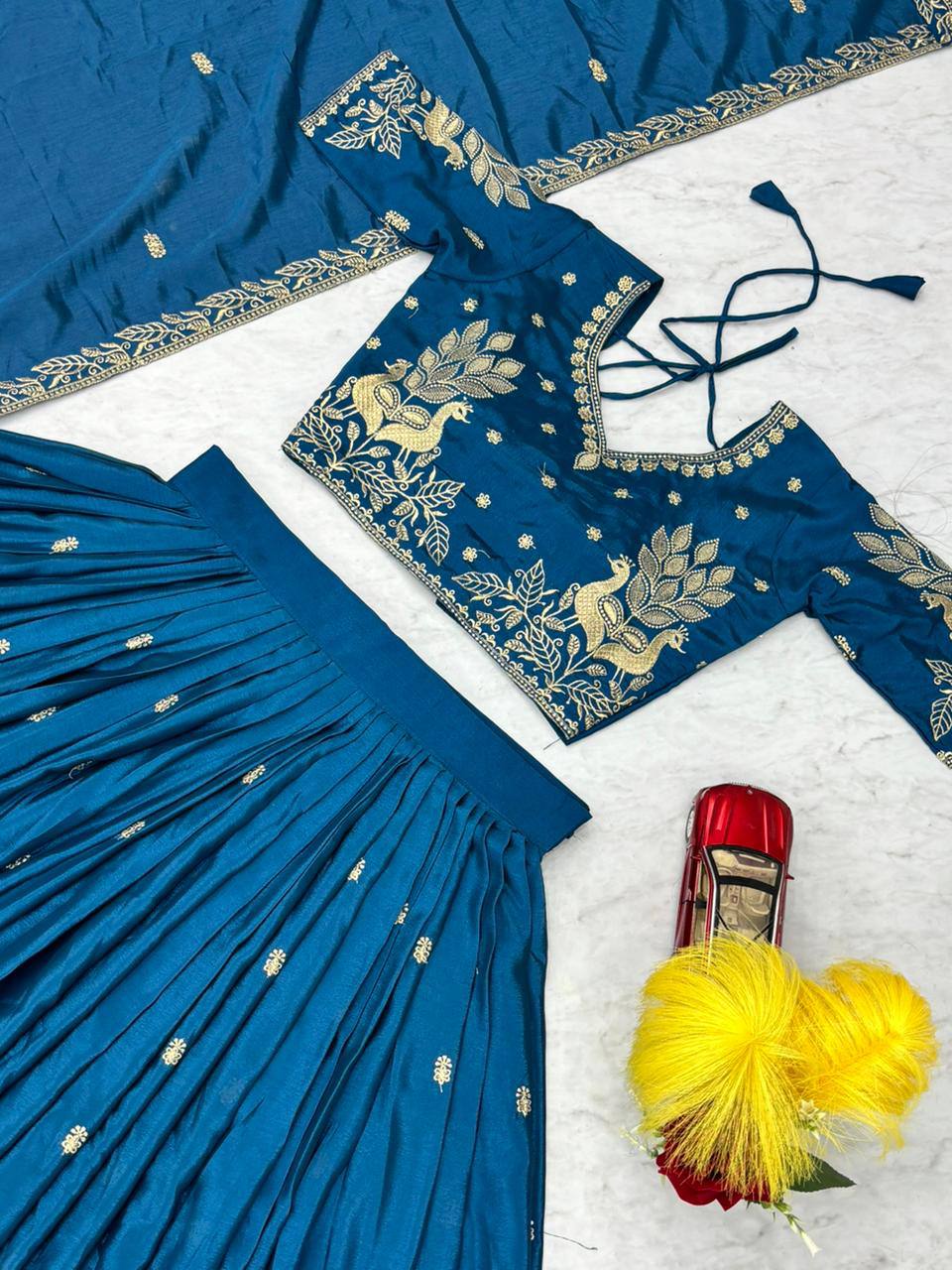 Heavy Embroidery Thread Work Grand Lehenga Choli
