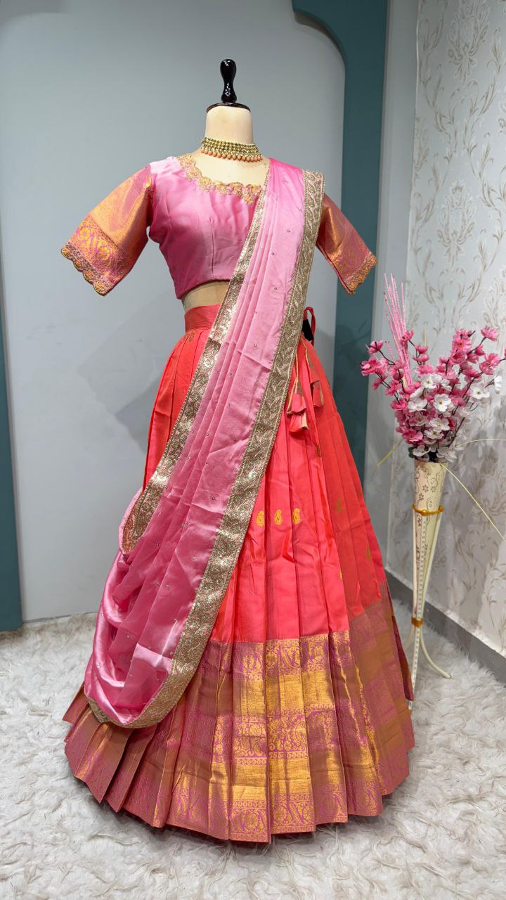 Premium quality Kanjivaram Half Saree