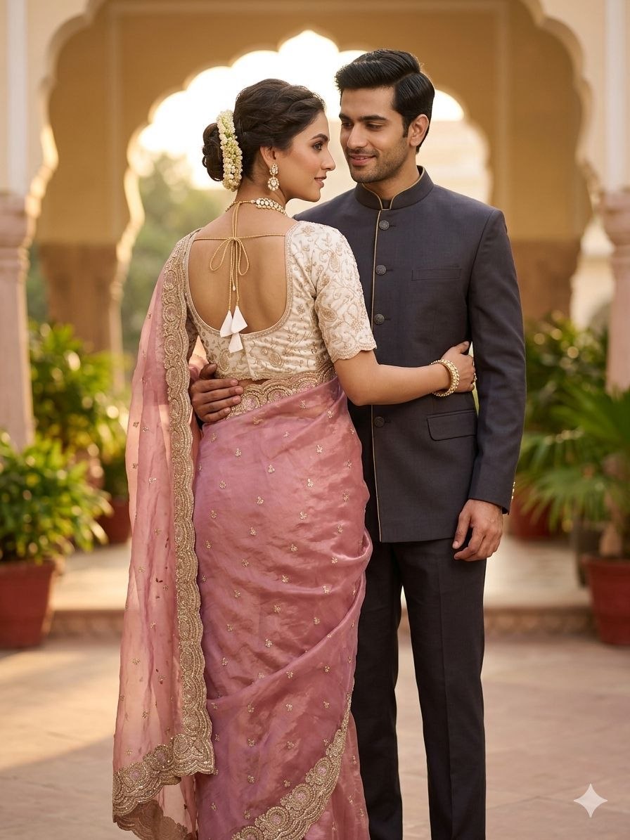Party Wear Soft space silk  Satin Saree with heavy embroidery sequence Work Sare