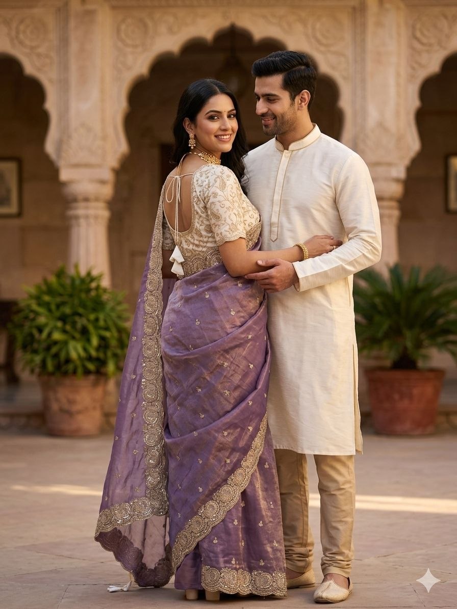 Party Wear Soft space silk  Satin Saree with heavy embroidery sequence Work Sare