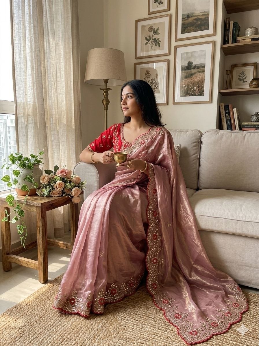 Very Soft nd Elegant Rich look fendy sartin saree