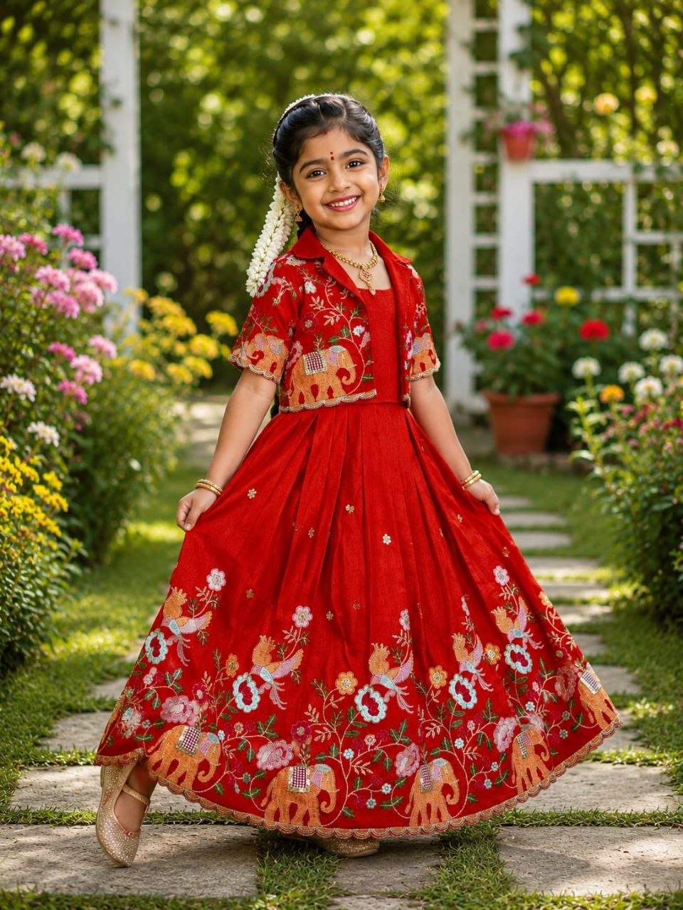 Beautifull Gown With Coat For KIDS
