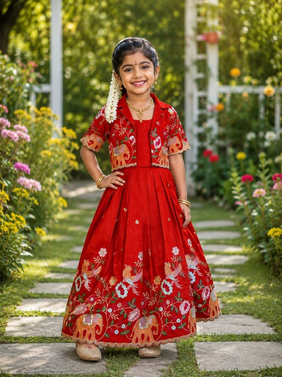 Beautifull Gown With Coat For KIDS