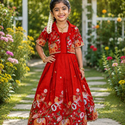 Beautifull Gown With Coat For KIDS