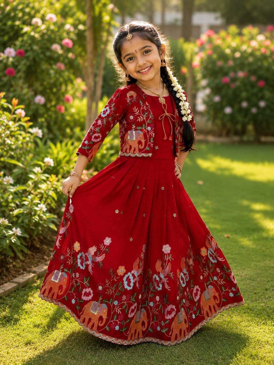 Beautifull Gown With Coat For KIDS