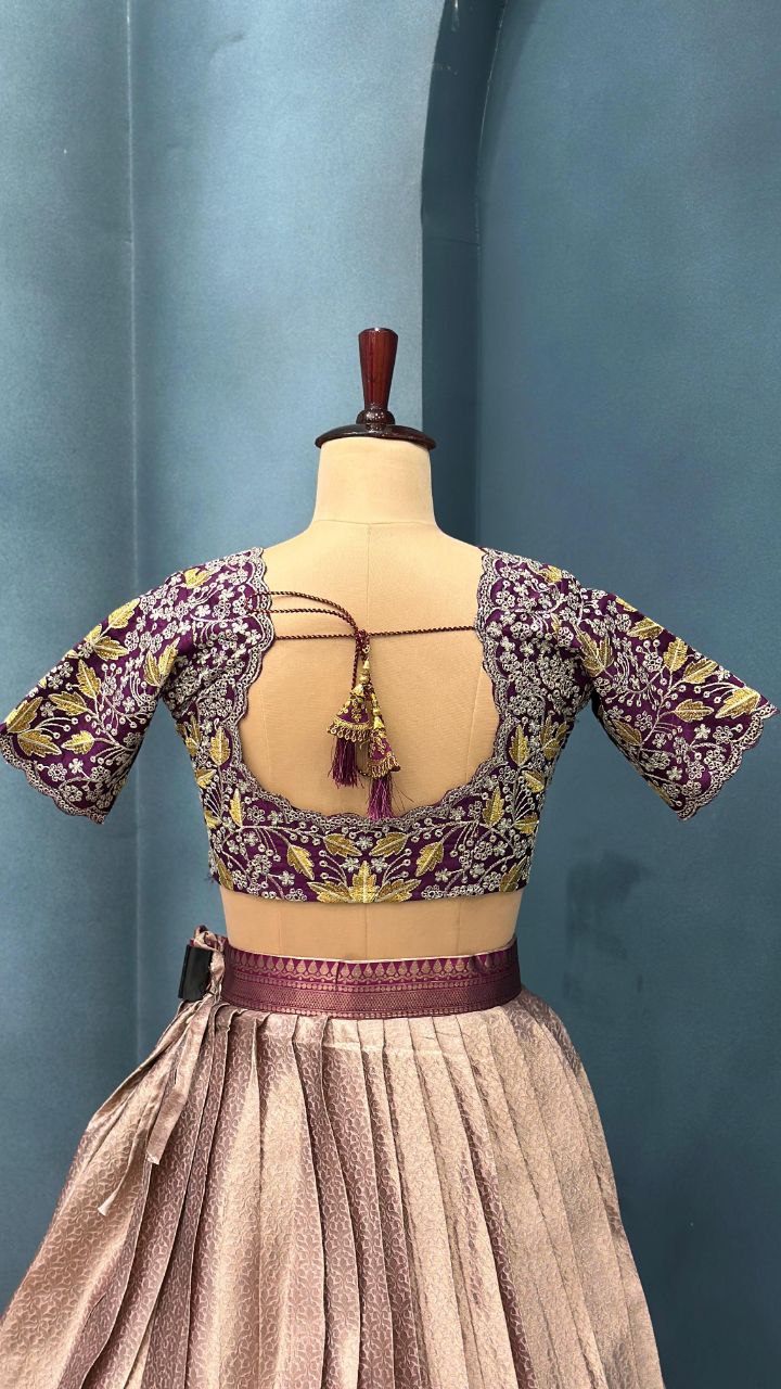 Designer Kanchipattu Half Saree
