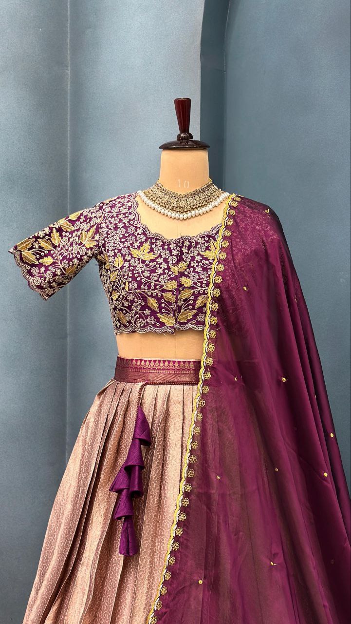 Designer Kanchipattu Half Saree