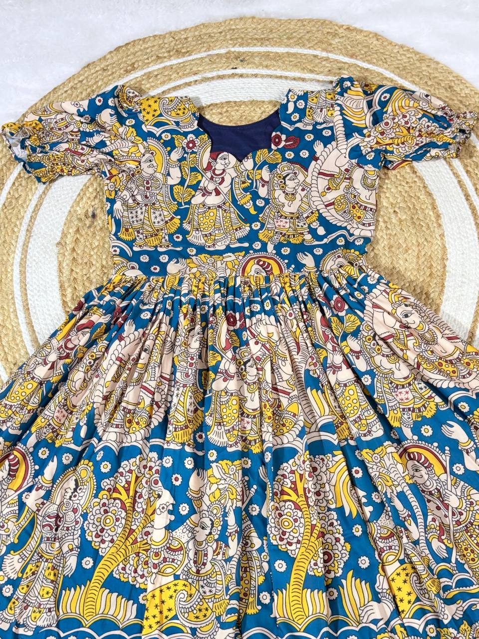 Summer Special Dola Silk Kalamkari  Maxi Gown