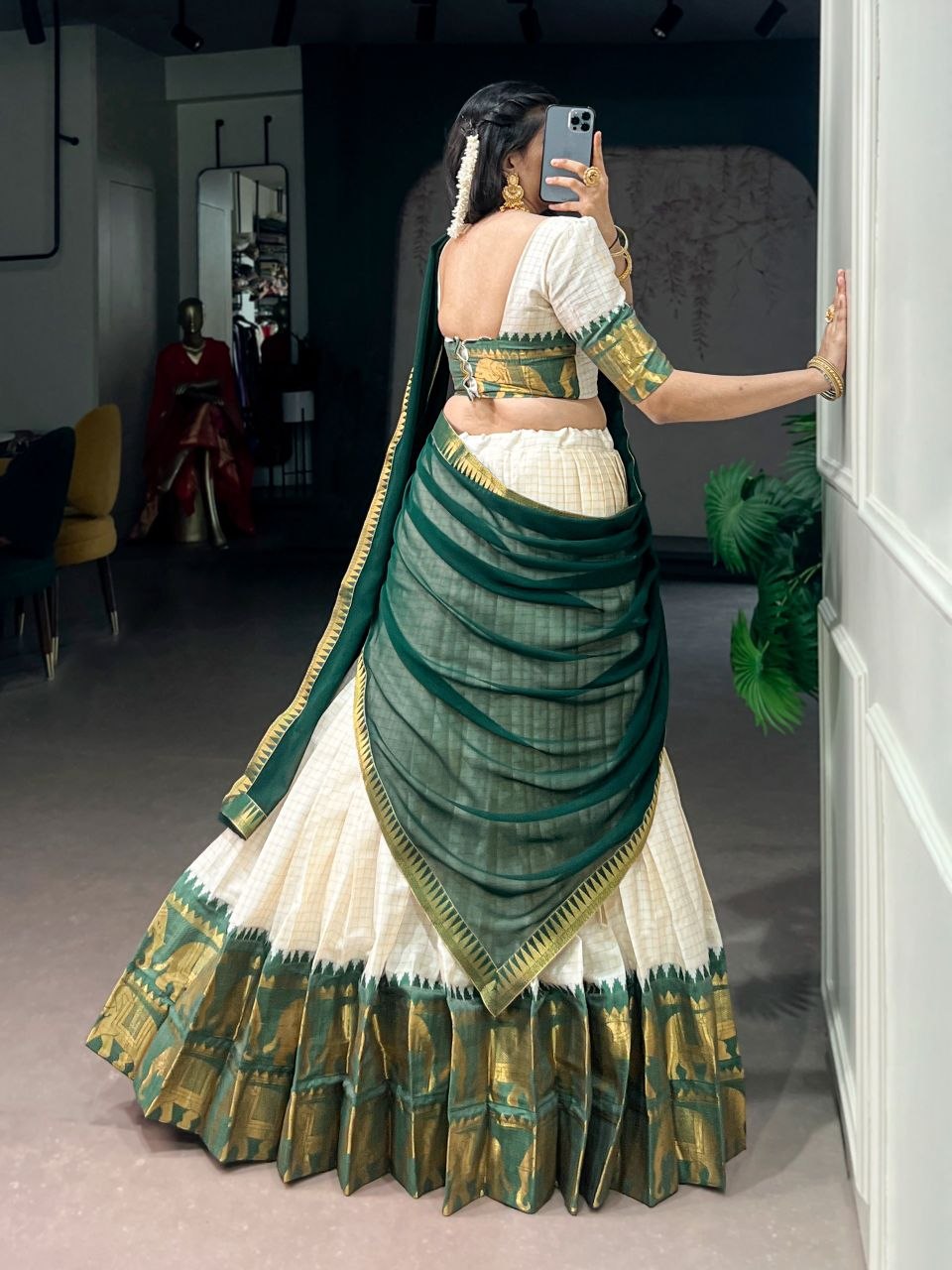 Elegant poly cotton lehengas crafted to bring comfort, grace, and festive charm to your special occasions