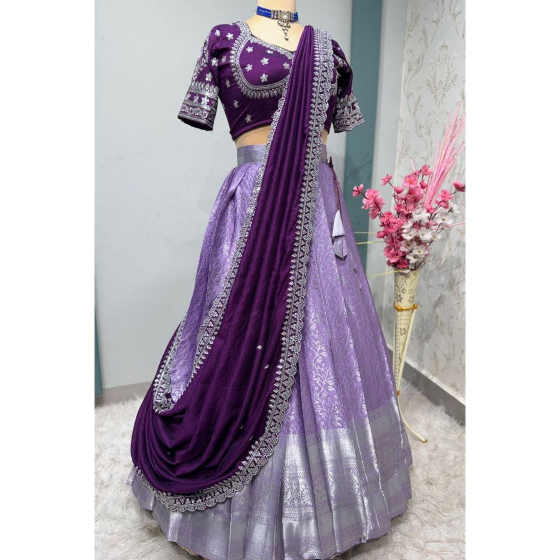 Premium Quality Pure Kanjivaram Silk Half Saree