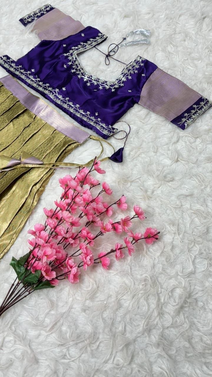 Premium Quality Pure Kanjivaram Silk Half Sarees