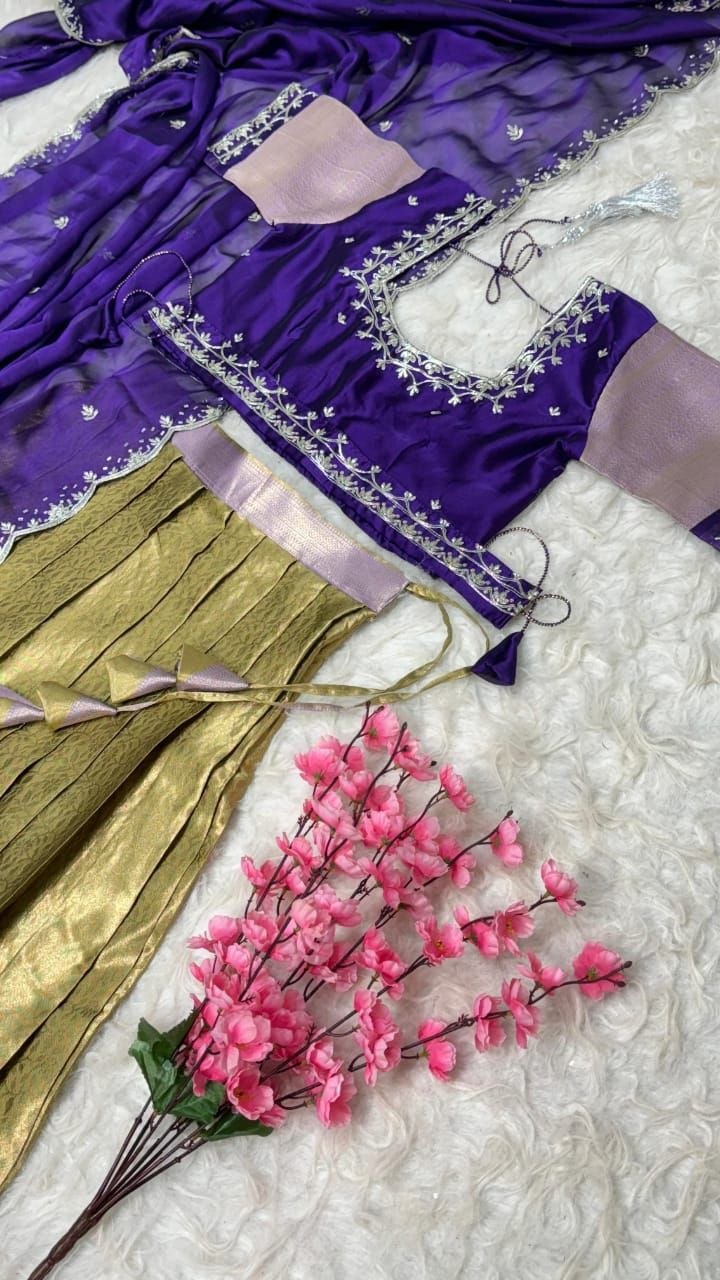 Premium Quality Pure Kanjivaram Silk Half Sarees