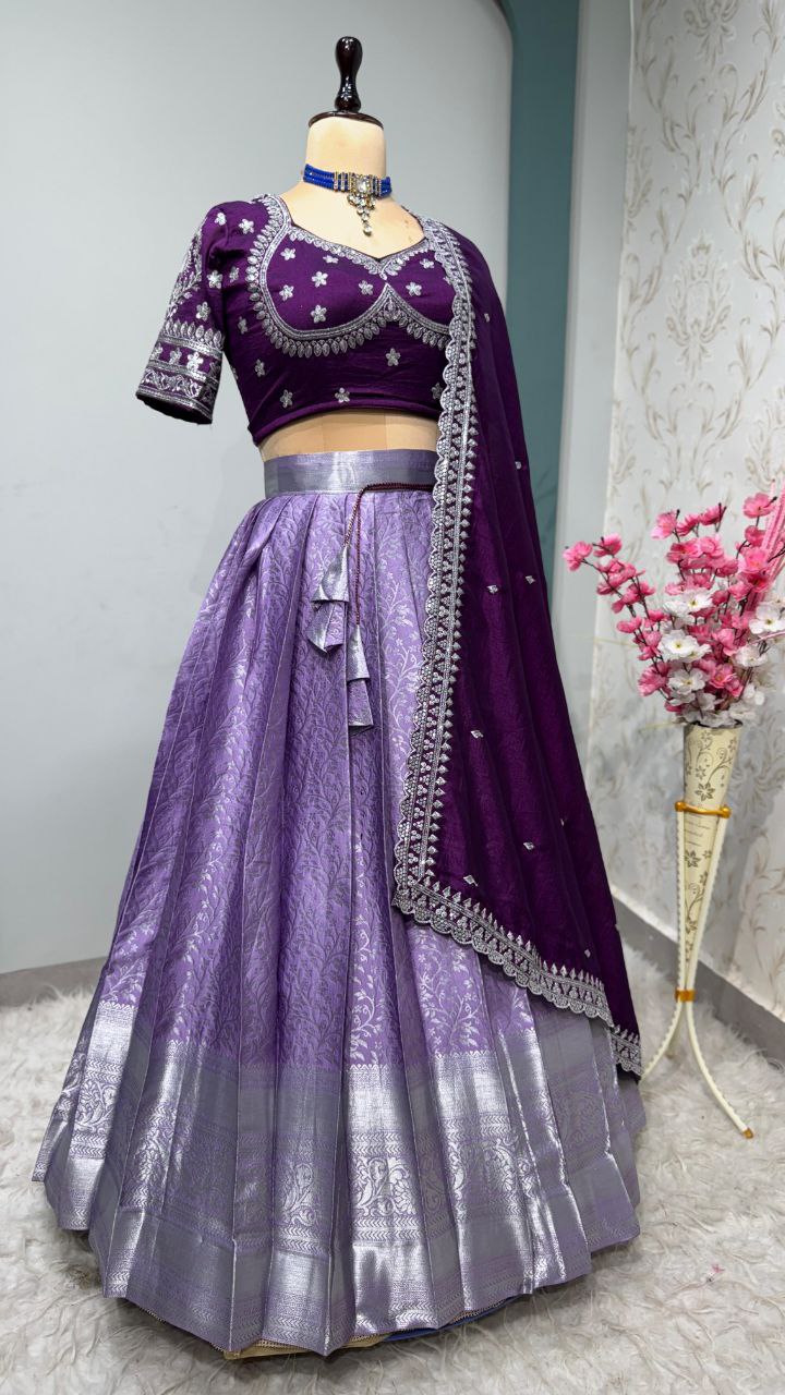 Premium Quality Pure Kanjivaram Silk Half Saree