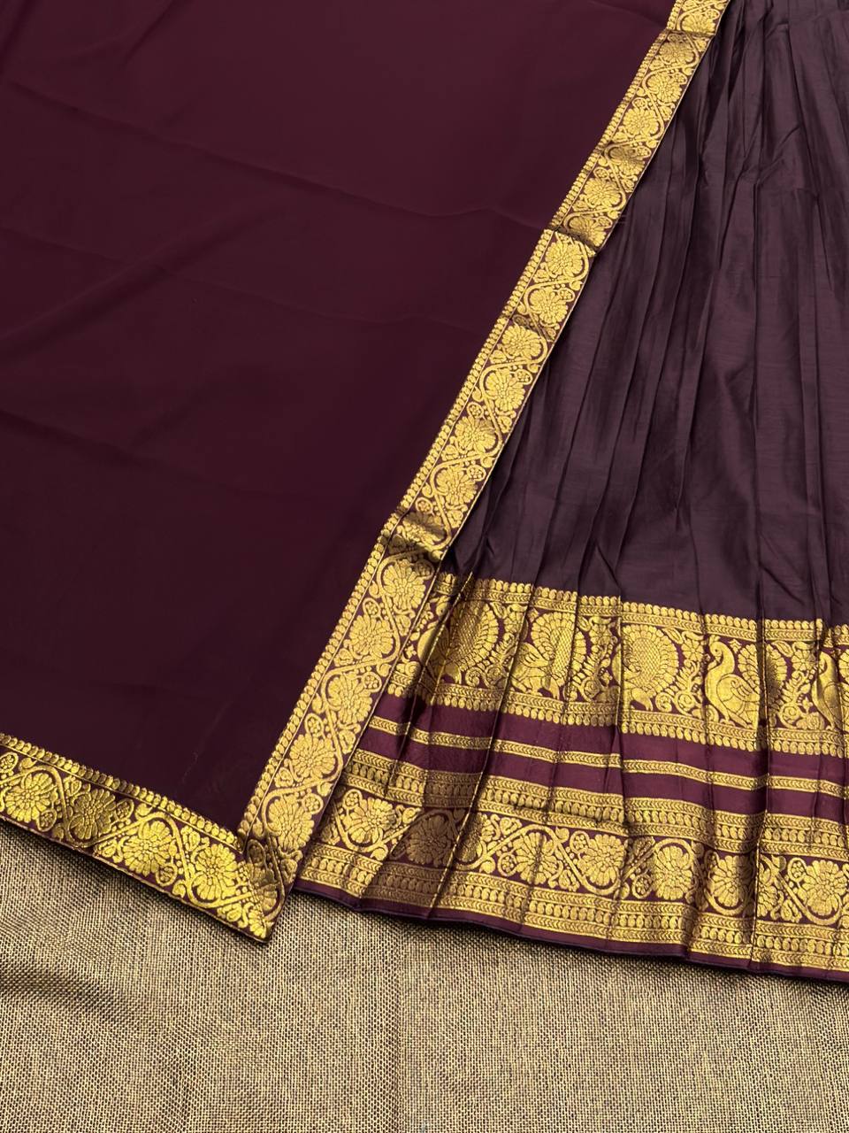 South-style Kanjivaram silk lehenga