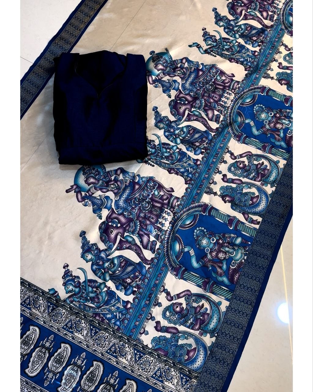Trending Kalamkari Duppata &amp; Vichitra Silk Anarkali Suit&nbsp;