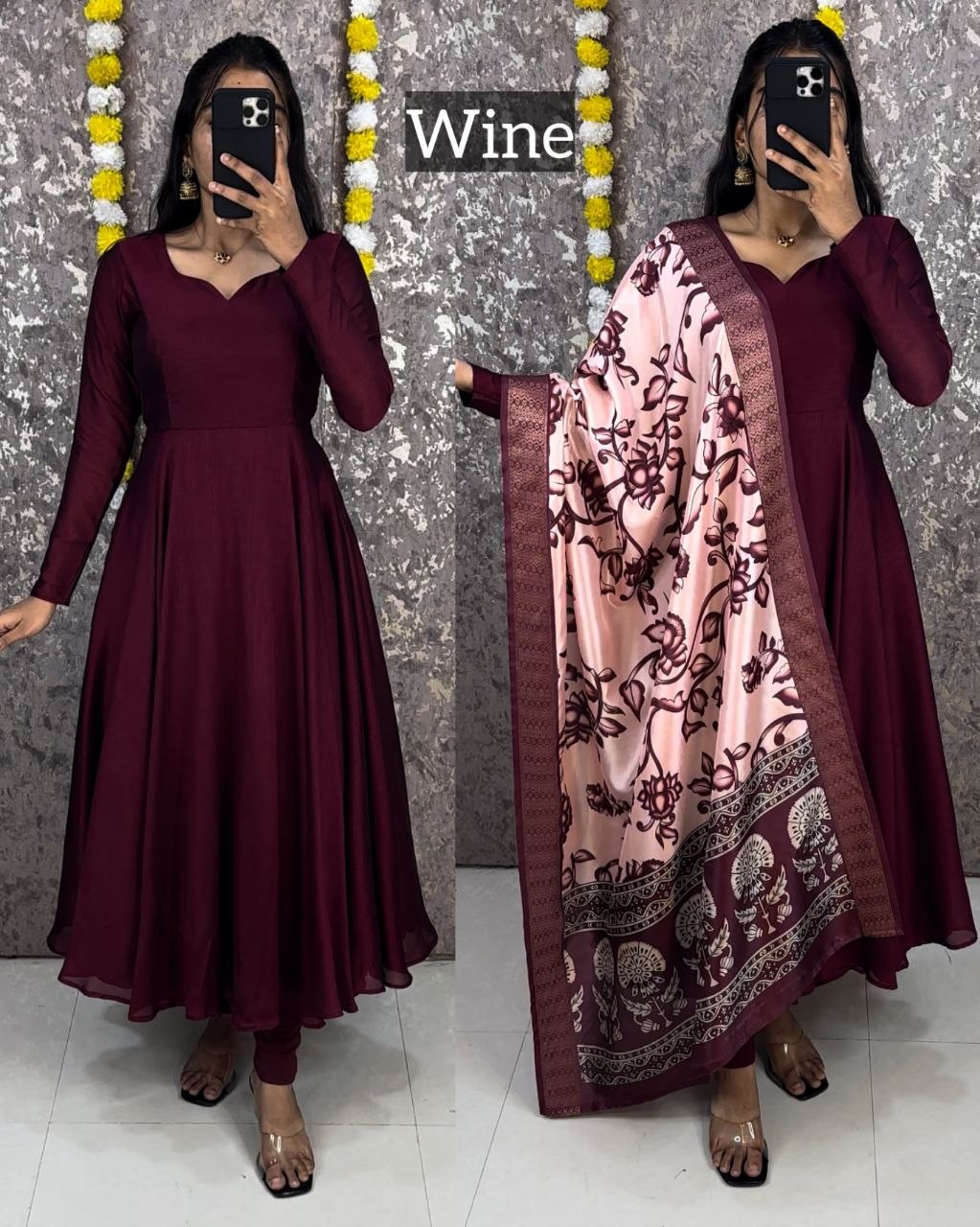 Trending Kalamkari Duppata &amp; Vichitra Silk Anarkali Suit&nbsp;
