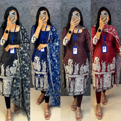 Kalamkari Khalahasti Kota Chex Kurti With Kalamkari Duppata