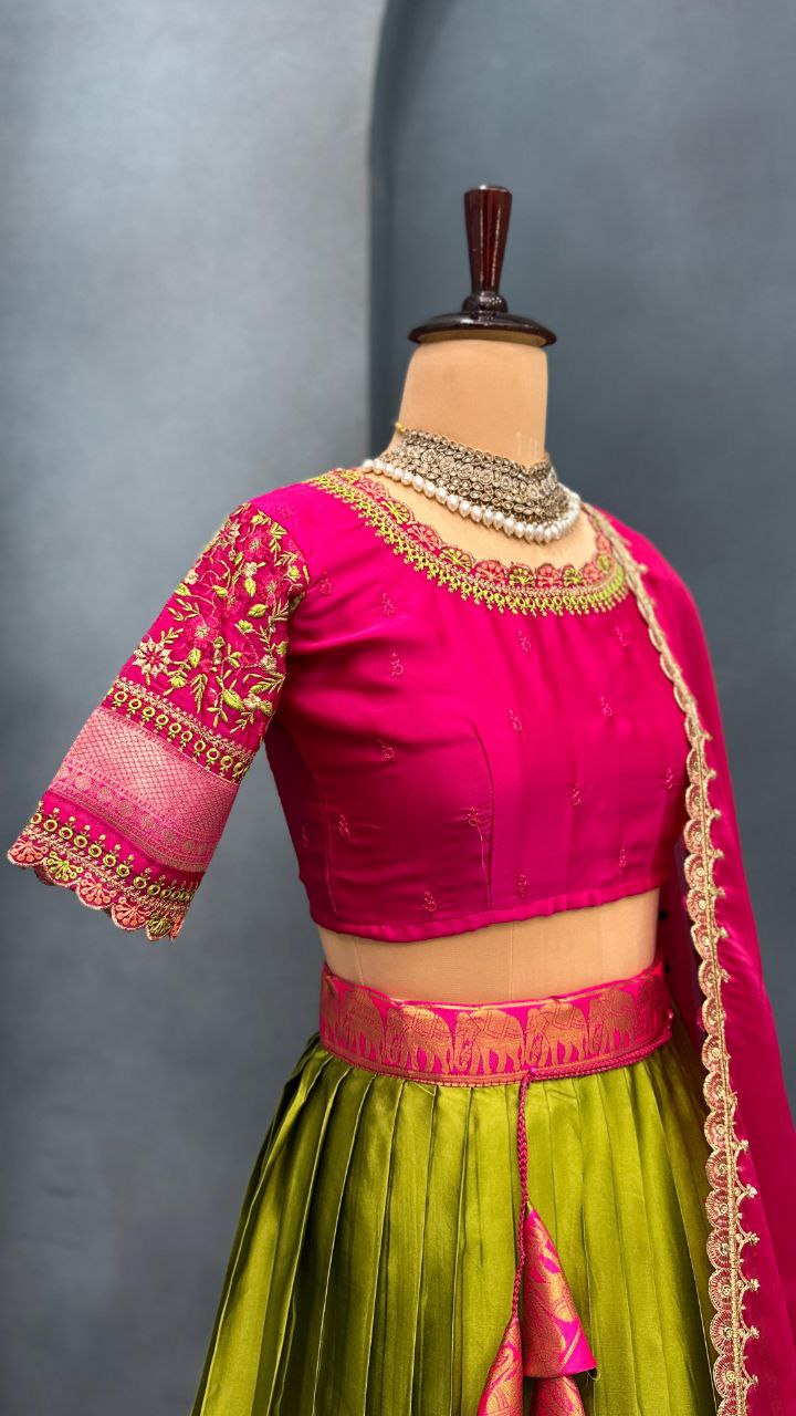 Designer Kanjivaram Silk Half Sare