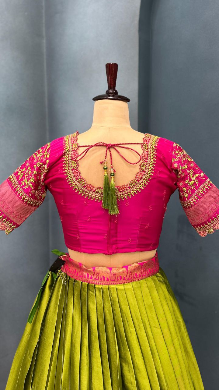 Designer Kanjivaram Silk Half Sare