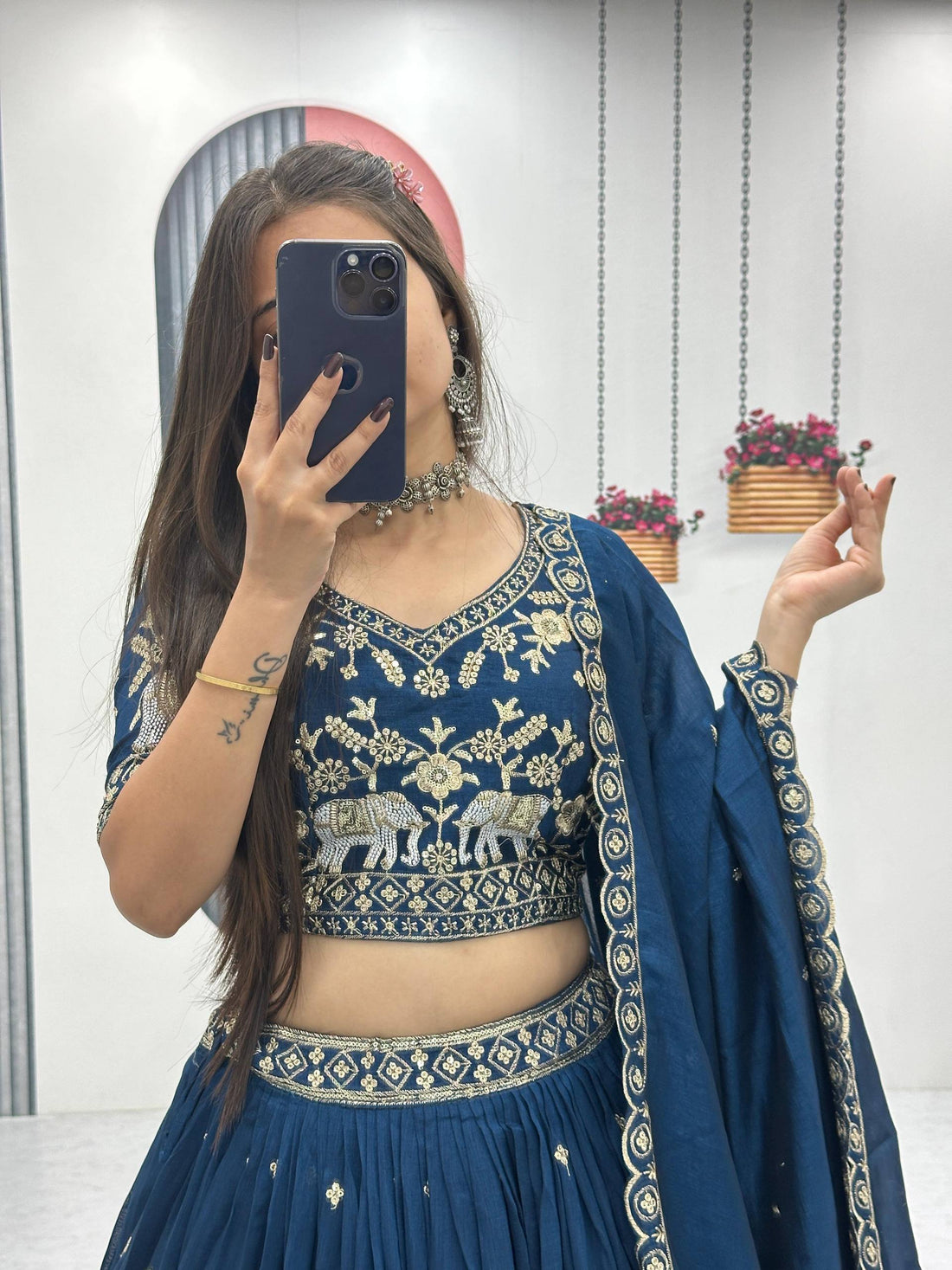 Heavy Embroidery Thread Work Grand Lehenga Choli