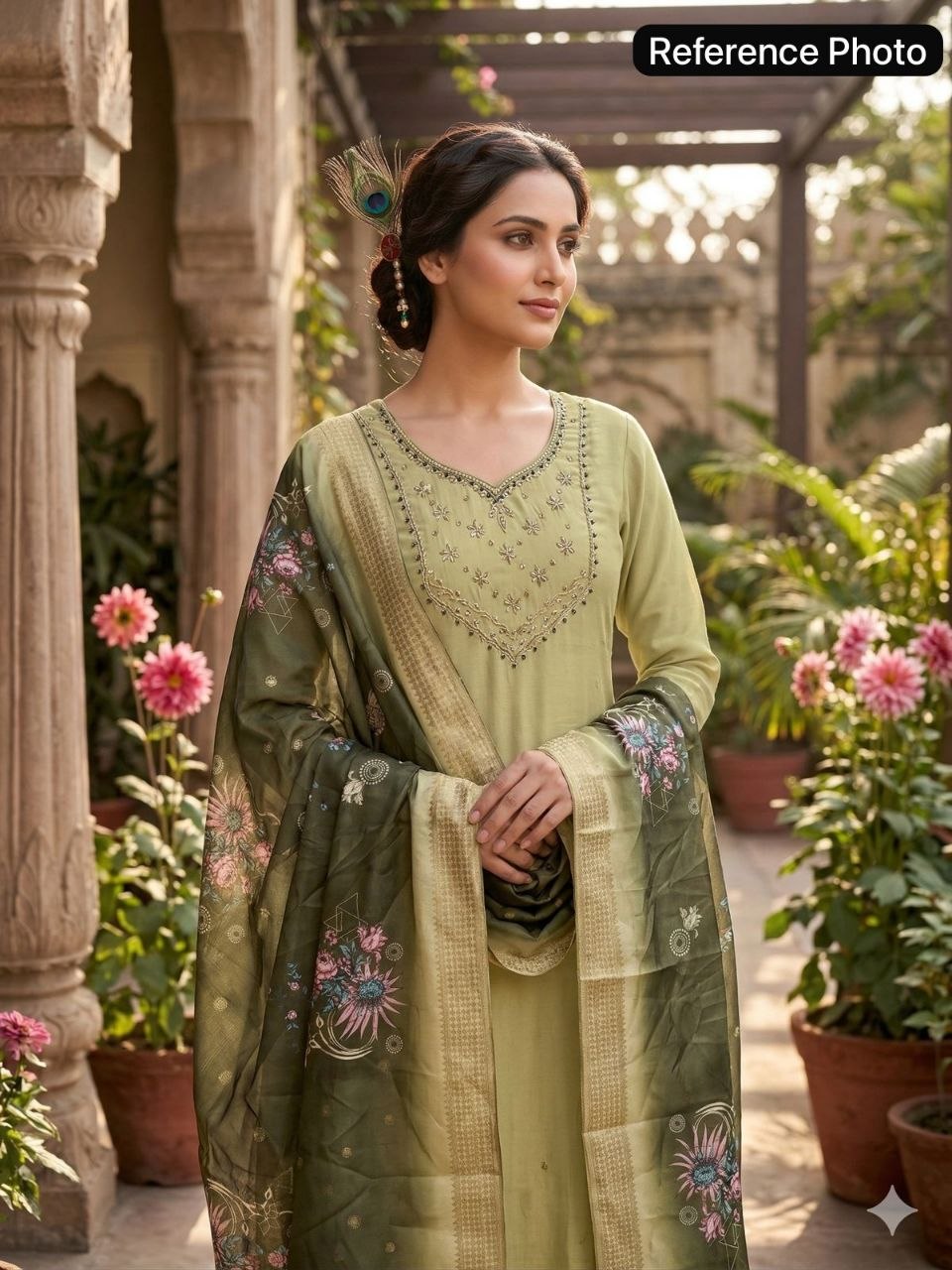 Premium Mul Chanderi Kurti Sets With Duppat And Pant