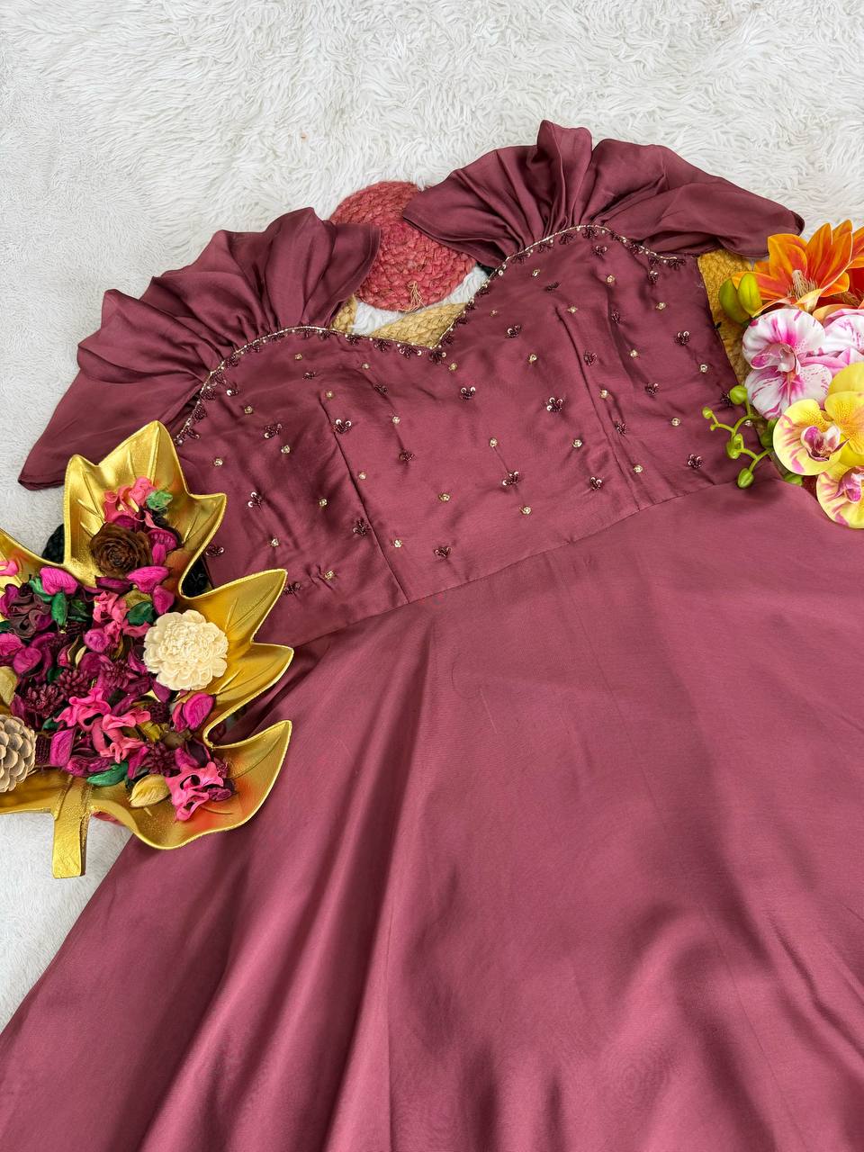 Festival Special Maggam Work Gown