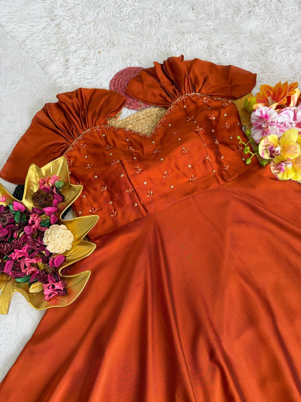 Festival Special Maggam Work Gown