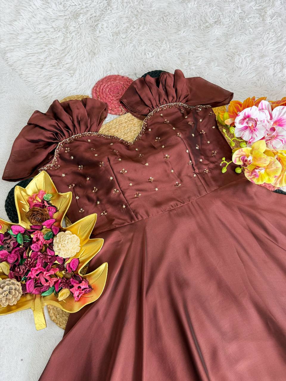 Festival Special Maggam Work Gown