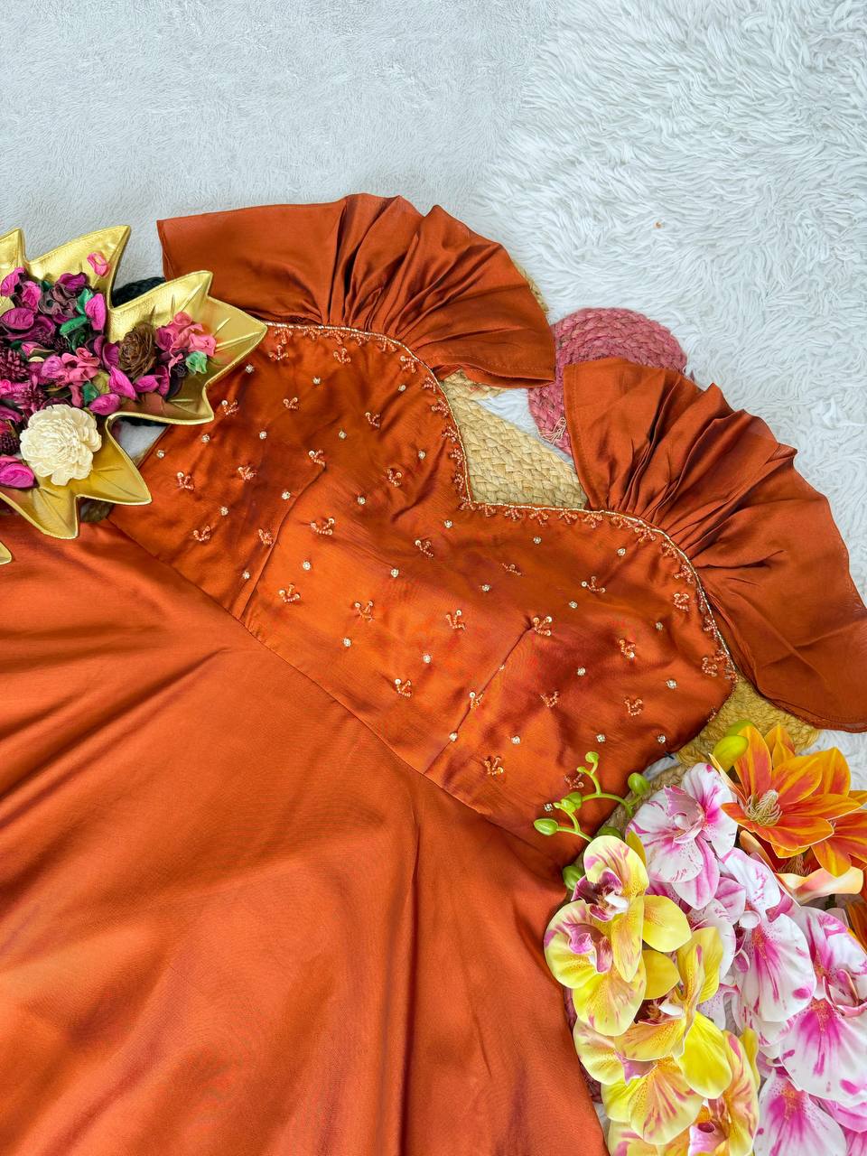 Festival Special Maggam Work Gown