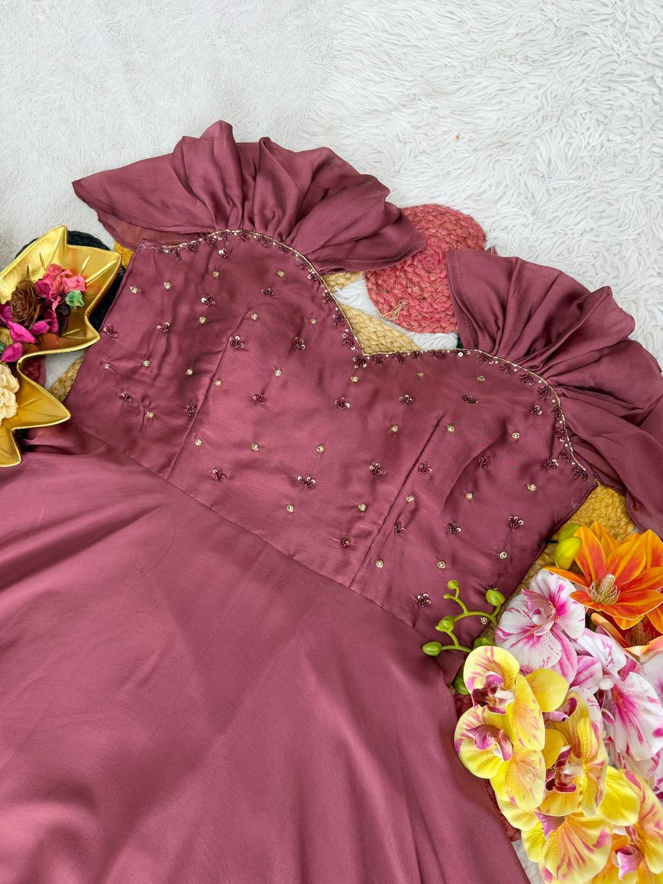 Festival Special Maggam Work Gown