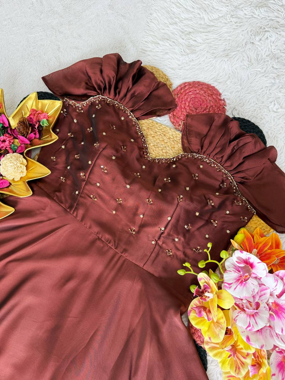 Festival Special Maggam Work Gown