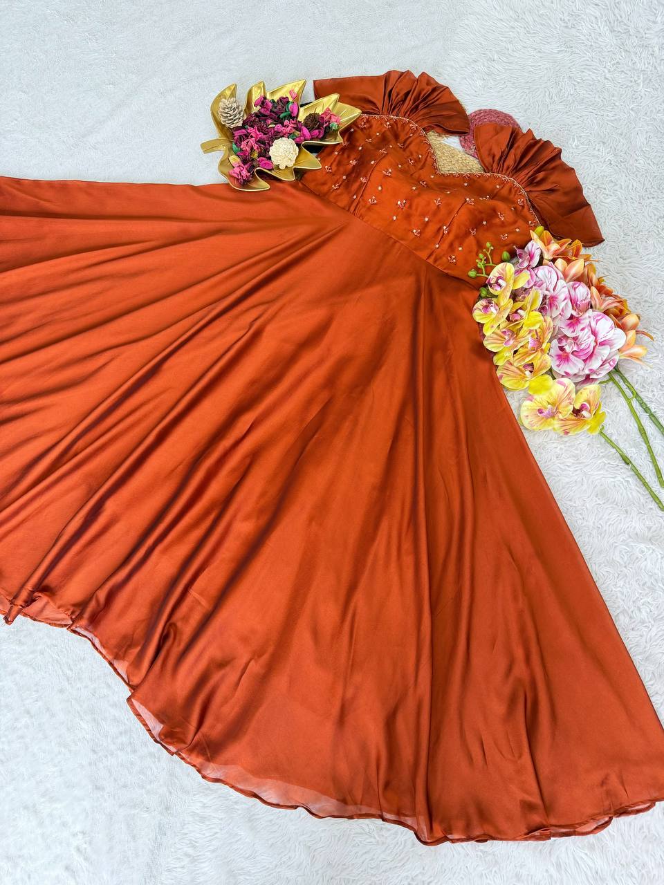 Festival Special Maggam Work Gown