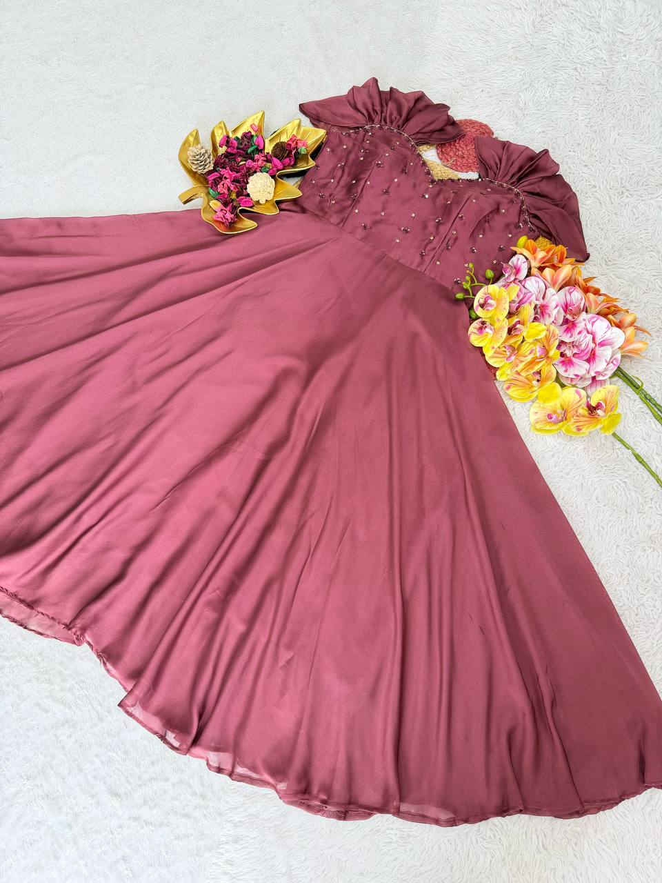 Festival Special Maggam Work Gown