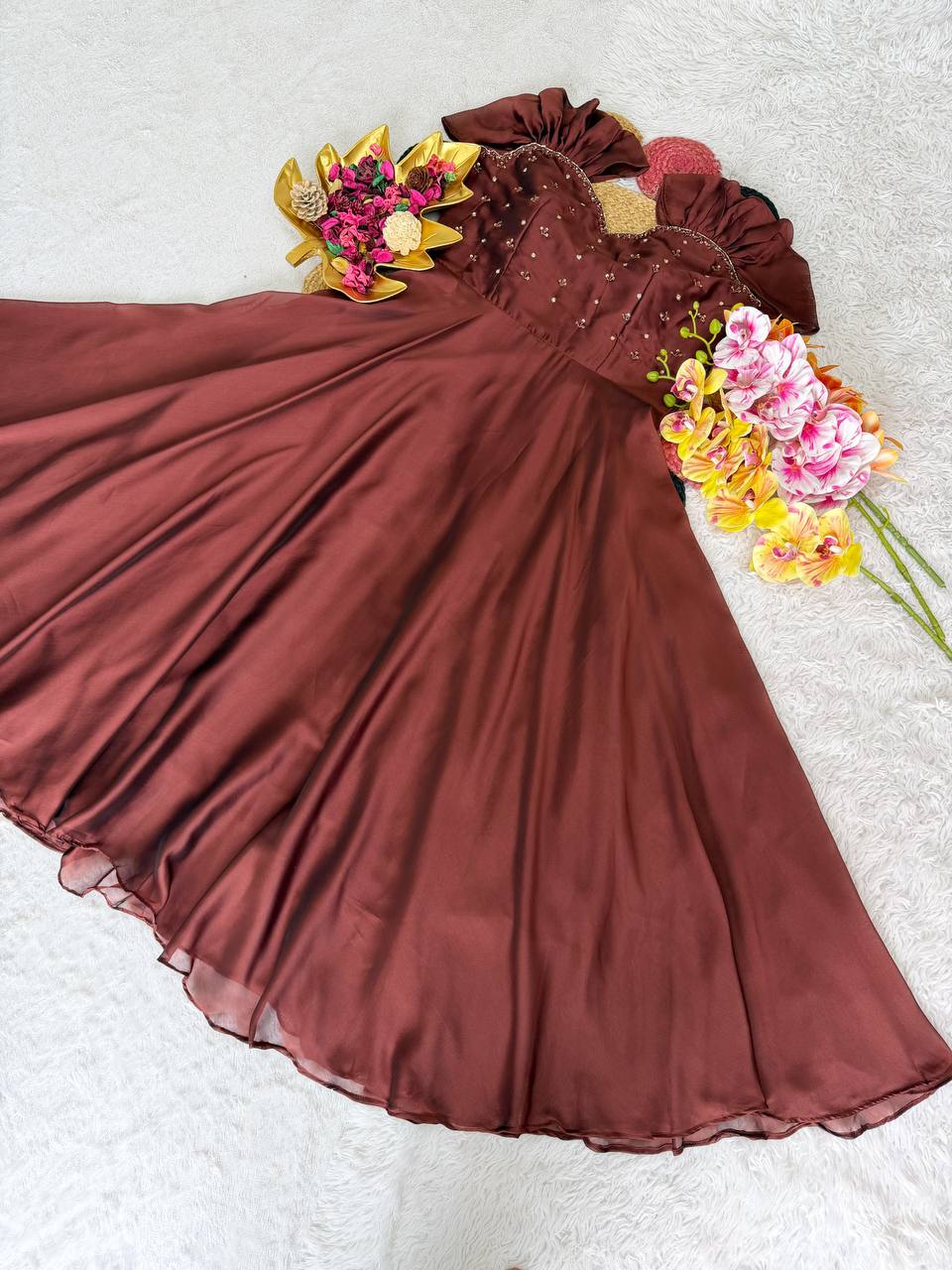 Festival Special Maggam Work Gown