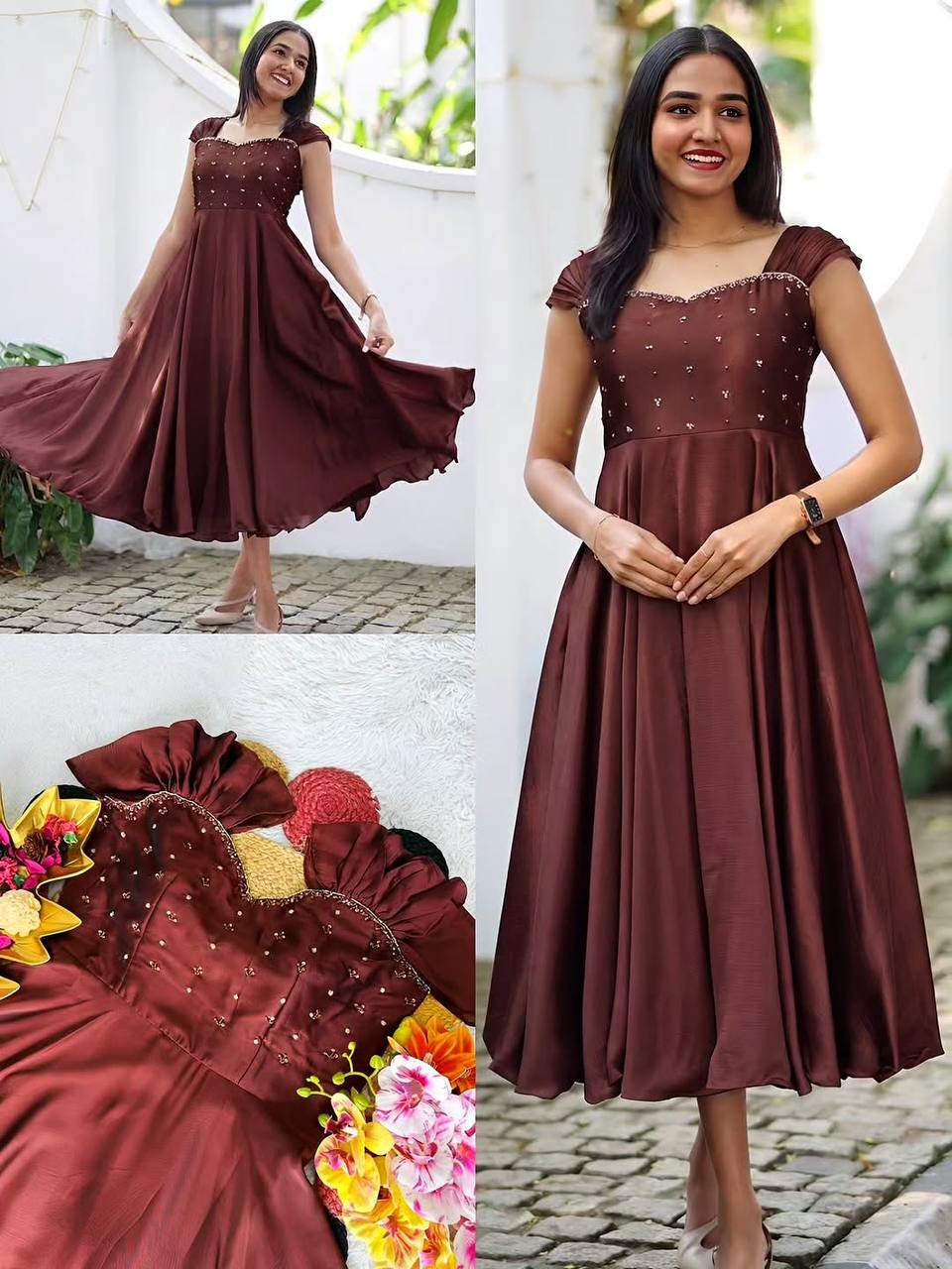 Festival Special Maggam Work Gown