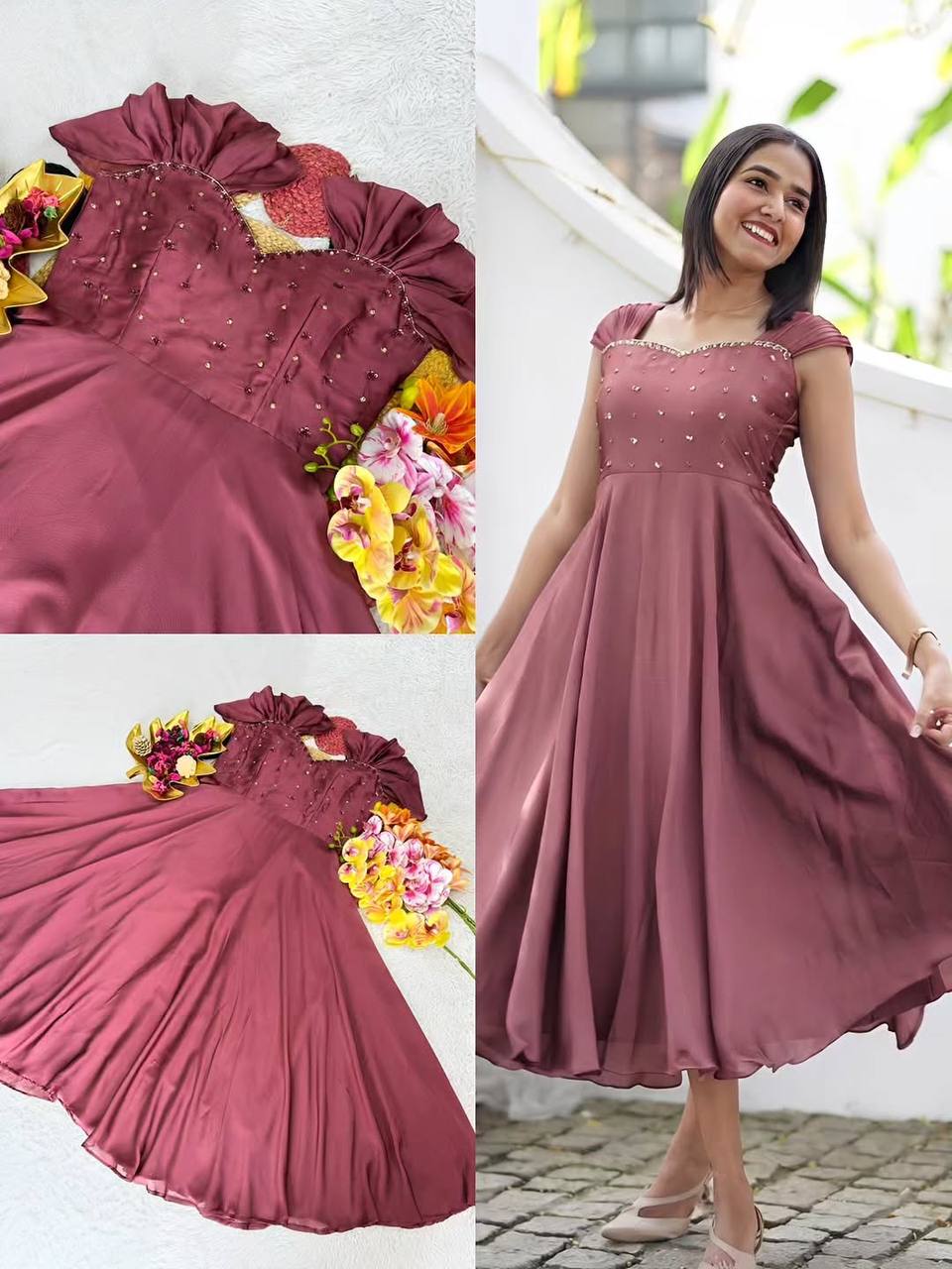 Festival Special Maggam Work Gown