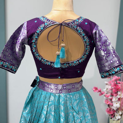 Designer kanjivaram Silk Half Saree