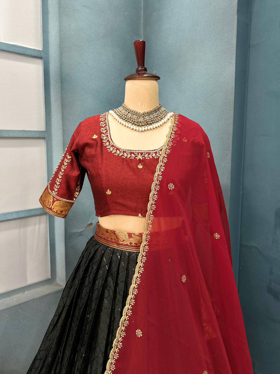Festival Special Pure Narayanpet Cotton Silk Lehenga Half Saree Set