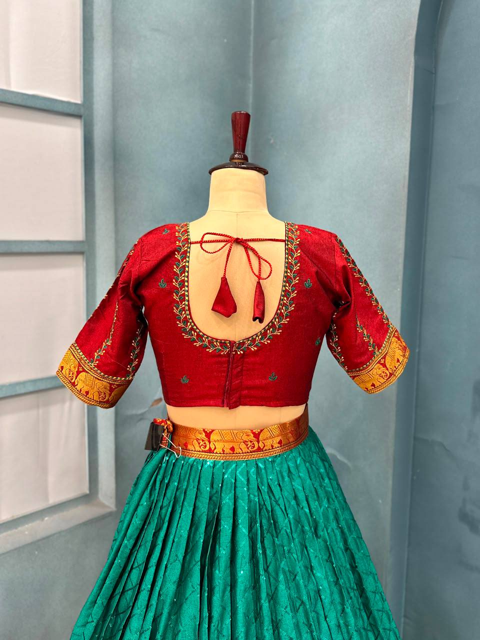 Festival Special Pure Narayanpet Cotton Silk Lehenga Half Saree Set