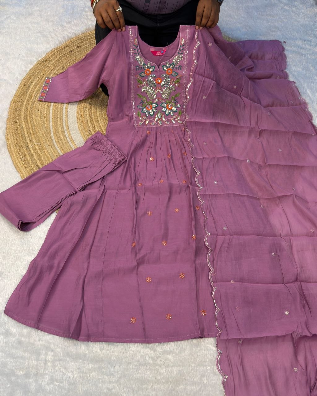 Golden Hour Chanderi Suit Set