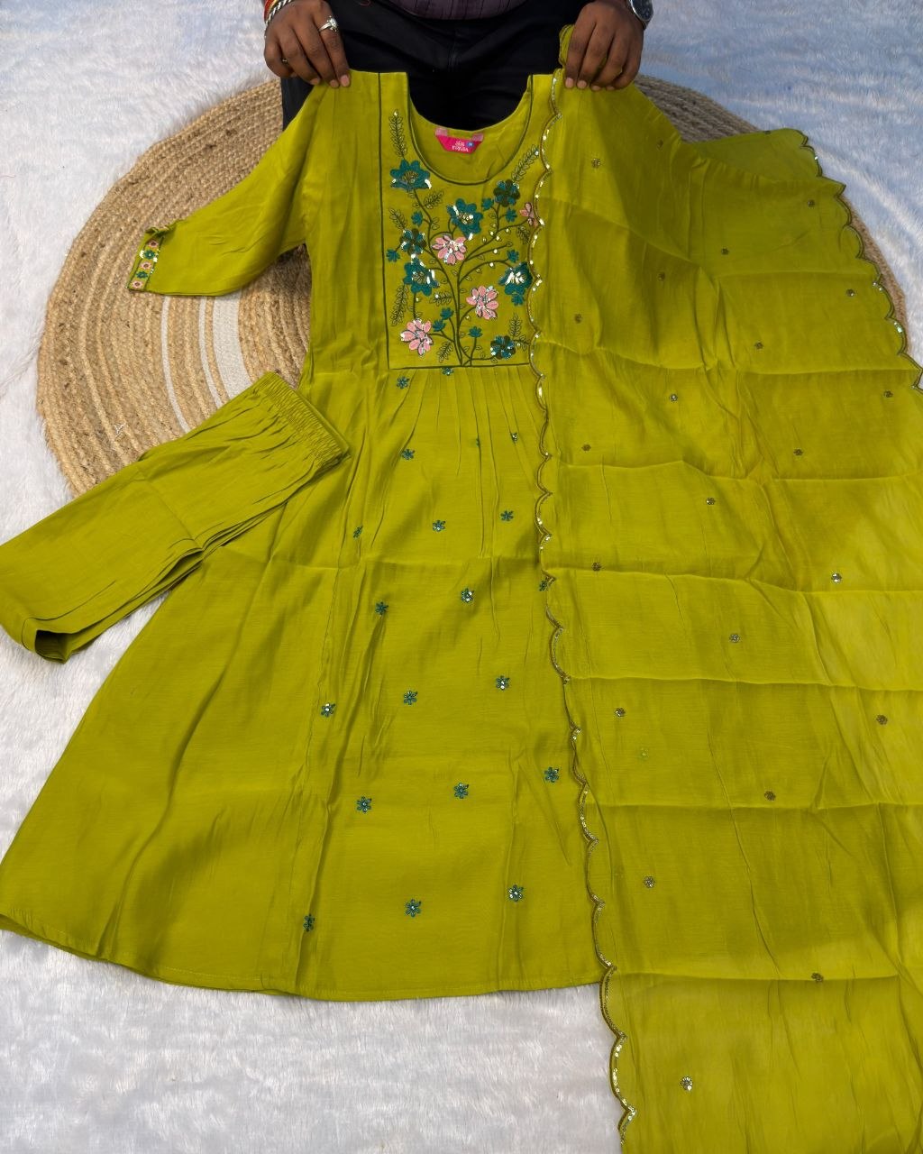 Golden Hour Chanderi Suit Set